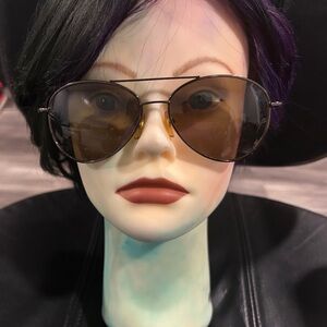 UV3 Stylish Brown Aviator Sunglasses